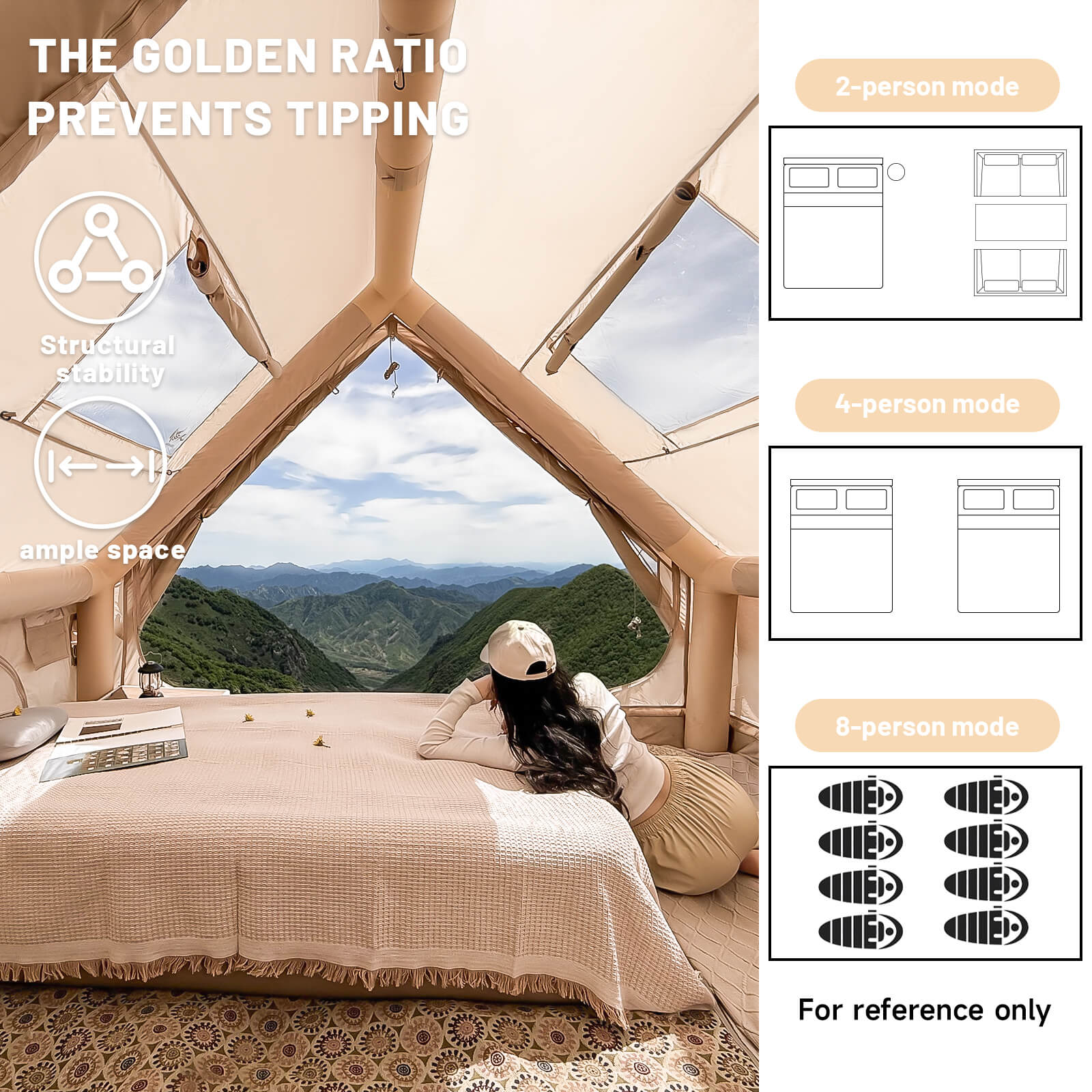Stable air frame inflatable tent inflatable camping tent stable air frame structure strong support outdoor